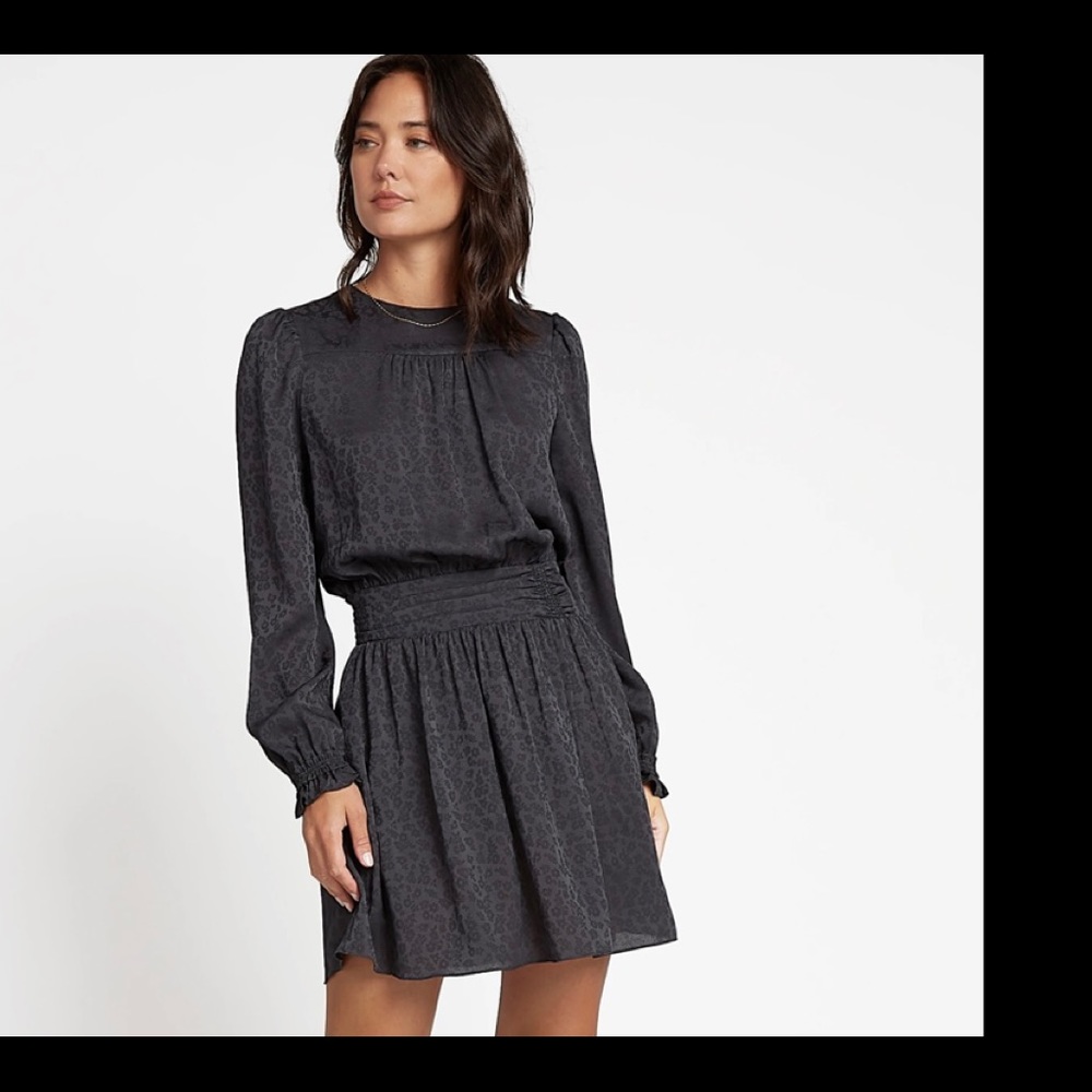Current Air Floral Jacquard black dress